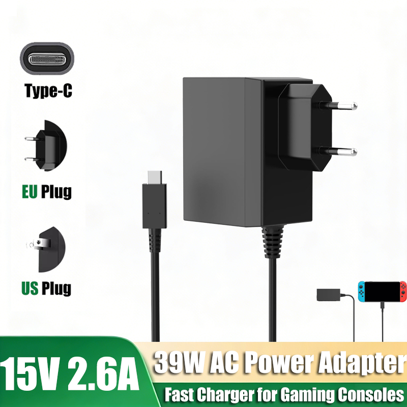 Gaming Console Types - AC 100–240V Type-C Charger 15V 2.6A