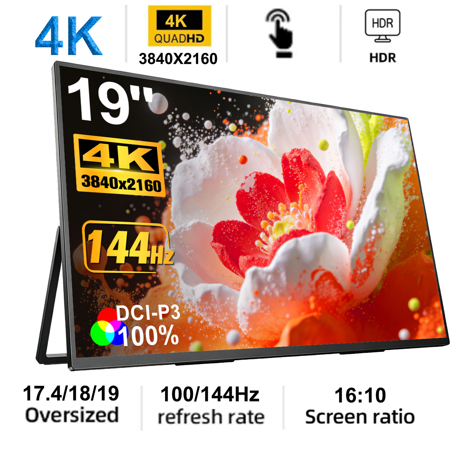 Gaming Console Connect With Phone - 4K Gaming Portable Monitor 17.4/18.5/19 Inch