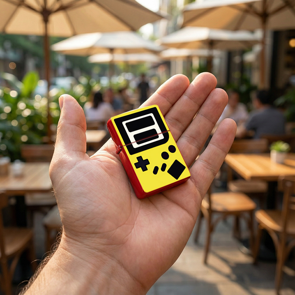 Retro gaming Flip Top Lighter  - Retro.Gaming Console Yellow ulasan dan harga