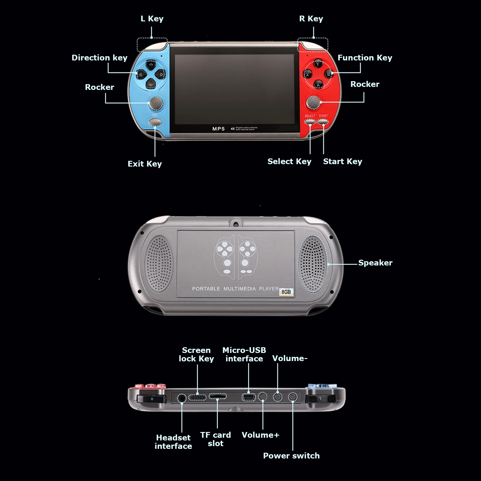 Handheld Portable Mini Retro V - Gaming Console Old School ulasan dan harga