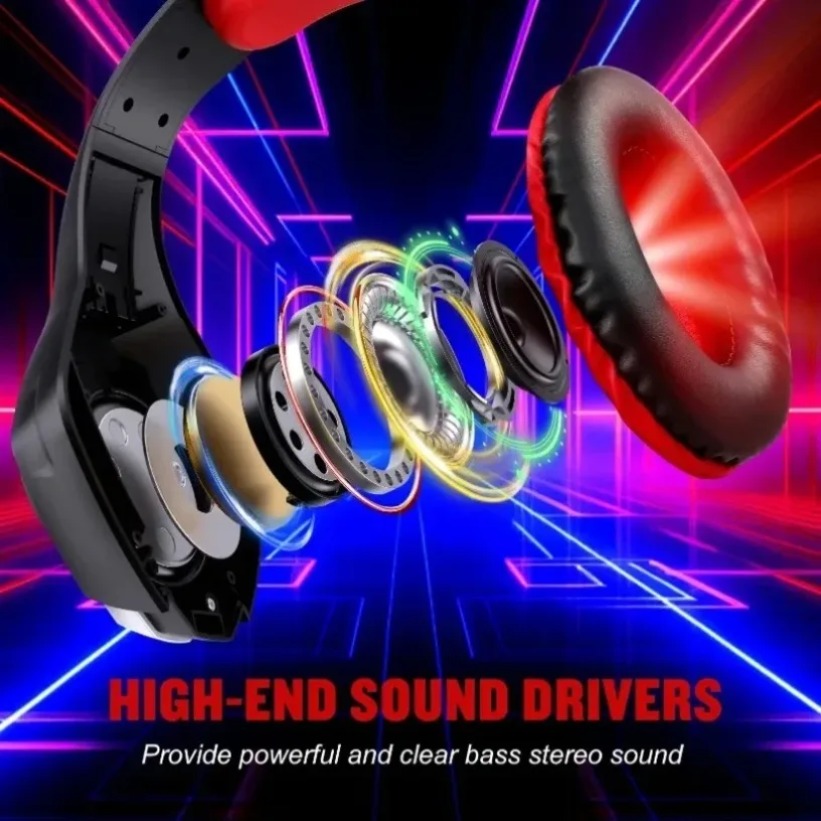 LED Gaming Headphones with Mic - Gaming Console Headset ulasan dan harga