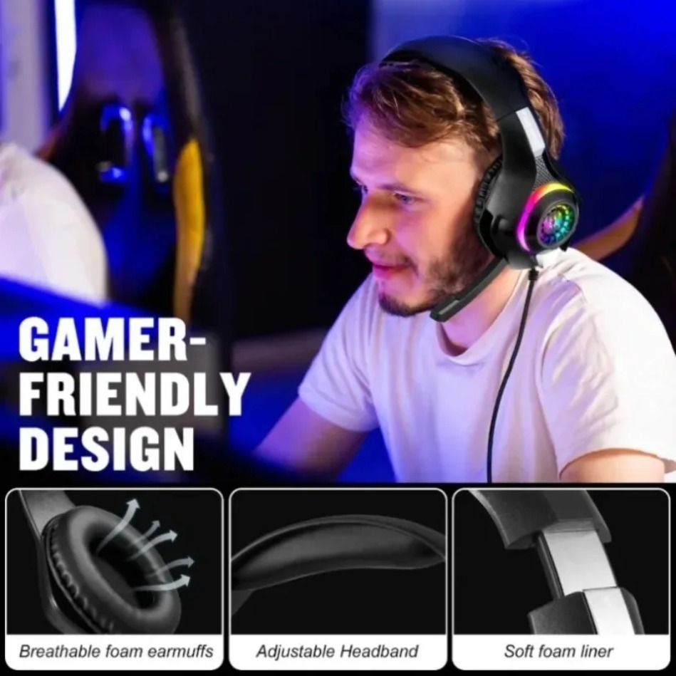 PC Gaming Headset with Mic RGB - Gaming Console Headset ulasan dan harga